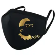 RBG Ruth Bader Ginsburg Golden Silhouette Printed Cloth Face Mask