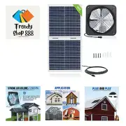 25W Solar Powered Attic Ventilator Gable Roof Vent Fan with 30W Foldable Pane...