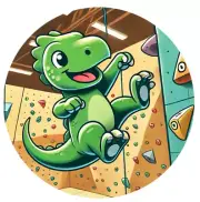 Climbing dyno genX sticker dinosaur funny humor 80s saying retro laptop USA