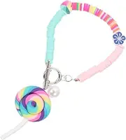 [JEWEDECO] Polymer Clay Bracelet for Women Candy Jewelry Charm Bracelet for Girls