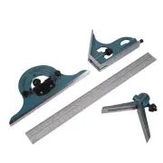 Combination Square set Steel Universal Bevel 180 Degree Angle Protractor Ruler