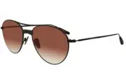John Varvatos Sunglasses V533 55mm Matte Black/ Brown Gradient - Made in Japan