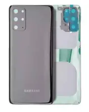 Back Cover Glass With Camera Lens Compatible For Samsung Galaxy S20 Plus (Black)