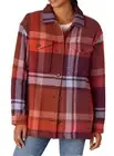 NWT, OUTERKNOWN CLOUD WEAVE SHIRT JACKET SHACKET PLUM ADDISON RED PLAID XL $248