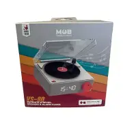 Mobility on Board Vinyl turntable VS-80 retro look bluetooth speaker, Gray