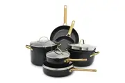 14pc GreenPan Padova Black Non Stick Frypan Cooking Set Home Kitchen Cookware