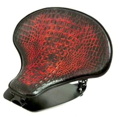 2015-2021 Indian Scout & Bobber Spring Tractor Seat Antique Red Alligator Kit bc