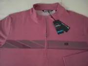 Travis Mathew “Sunset Serenade” ¼-Zip Perf. Jersey, NWT - Men’s XL - Red, $140