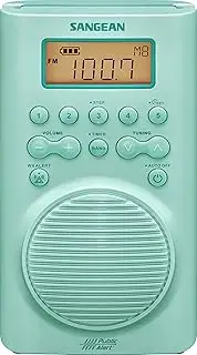 Sangean H205TQ AM/FM Weather Alert Waterproof Shower Radio Turquoise