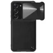 NILLKIN Phone Cover for Samsung Galaxy S23+,Slide Camera Protection PU Leather+PC+TPU Phone Case