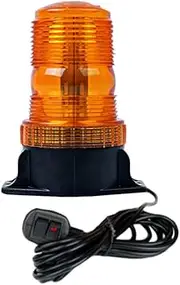 Baceyong 30 LED Emergency Flash Strobe Rooftop Rotating Beacon Warning Light Amber, Universal Suitable for 12V or 24V Vehicles