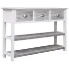 Sideboard Antique Grey 115X30x76 Cm Wood wood Sideboards & Buffets