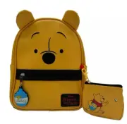 WINNIE THE POOH Yellow Character MINI BACKPACK & Coin Purse SET NWT
