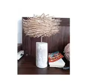 Table Lamp | Bohemian Look Hand Carved with Solid Wood Base | Home Decor