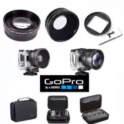 GOPRO HERO5 BLACK WIDE ANGLE LENS+TELEPHOTO ZOOM LENS + GOPRO CASE ABSSC-001