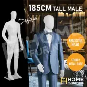 Male Mannequin Shop Display Full Body Model Dummy Dressmaker Torso Manikin White