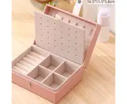 Small Travel Jewelry Box Organizer,Portable Travel Jewelry Case for Women Storage Earring,Ring,Necklace