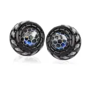 YUFANYA 2.5 Inch Blue Honeycomb Projector Lens,Mini Bixenon Projector Lens wi...