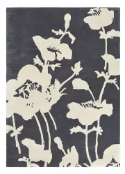 Florence Broadhurst Floral 300 Charcoal 039604 Rug