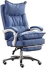 Executive Chair, Comfortable Fabric Skin-Friendly Office Chair, Reclining Game Chair with Linkage Armrests, Load Bearing 330lbs