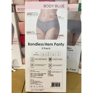 (特惠剩最後3組)Body Blue女無痕內褲5入組 天絲材質前表布無痕內褲 itsebitse costco