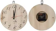 Sauna Clock Decorative Timer Clock for Sauna Room Home Decor, Premium Wood, Heat-Resistant, Easy to Read, As Sauna Accessory