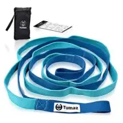 Stretching Strap - 10 Loops & Non-Elastic Yoga Strap Multi-Loop 02. Blue Match