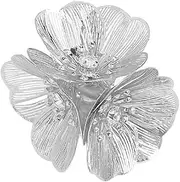 [Generic] Big Flower Statement Ring for Women Fashion Flowers Adjustable Open Wedding Promise Wrap Finger Rings Fashion Exaggerated Comfort Fit Jewelry