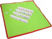 Toyvian 1 Set Portable Mahjong Set with Carrying Bag Lightweight Tiles Table Cloth Dice for Family Gatherings to Learn Fun Game for All Ages