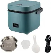 1.2L Mini Rice Cooker Travel Small Non-stick Pot For Cooking Soup Rice Stews (Green)