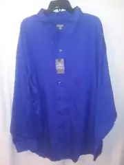 Van Heusen Easy Care Blue Striped Dress Shirt 4XL 21/21.5 Long Sleeve NEW~yb