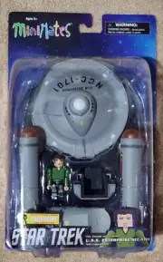 RARE Star Trek Minimates USS Enterprise with Kirk Trouble Tribbles AFX Exclusive