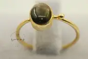 Natural Tourmaline Ring, 925 Sterling Silver, Black Tourmaline Ring