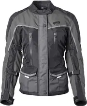 GMS-Moto Twister Neo, textile jacket waterproof women , color: Black/Grey , size: 8XL