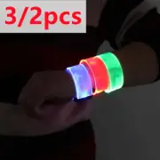 3/2pcs LED Luminous Bracelet Battery Light-emitting Wristbands Outdoor Sports Ar