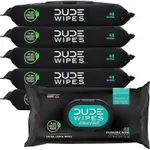 DUDE WIPES - 可沖洗濕巾 - 6 片裝,288 片 - 薄荷寒冷超大號成人濕巾 - 桉樹和茶樹油 - 單獨和