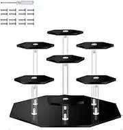 DACUAN Display Stand, 7 Tiers Non-slip Clear Risers for Display, Transparent Acrylic Riser, Acrylic Display Stand for Figures, Acrylic Shelf Risers for Cupcake, Donuts, Anime Figures, Collectibles
