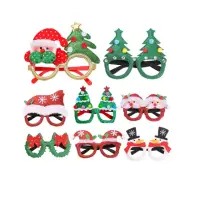 在飛比找momo購物網優惠-【QIDINA】2入 限量 聖誕必備歡樂造型派對聖誕眼鏡(聖