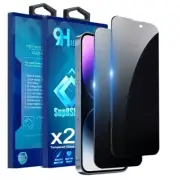 2X For iPhone 16e 15 14 13 11 Pro Max SE Privacy Tempered Glass Screen Protector
