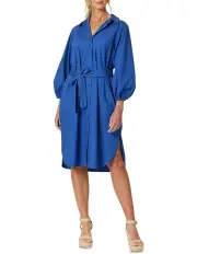 [Gordon Smith] Alexis Poplin Dress in Blue