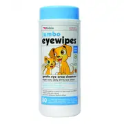 Petkin Eye Wipes Pet Eye Cleanser for Dogs & Cats Jumbo 80 Pack
