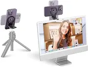 PROfezzion Metal Continuity Camera Mount for Mac Desktops & Displays, Compatible with iMac 2017 & Later, iMac Pro 2017, Studio Display, Pro Display XDR, iPhone 15/14/13/12 Phones & Mag-Safe Case