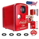 Retro Coca-Cola Mini Fridge & Bluetooth Speaker - 4L Capacity for Travel