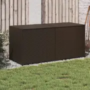 Garden Storage Box Brown 283L Poly Rattan vidaXL