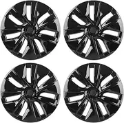 4PCS Wheel Cap Original Car Replacement Hubcap 19-Inch Automobile Hubcap Wheel Cover ModelY 2021 Wheel Cap Kit Compatible for Tesla Model Y(Bright Black(4pcs))