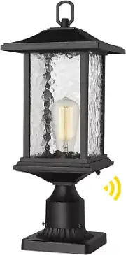 Dusk to Dawn Outdoor Post Lights, 21Inch Large Exterior Lamp Post Light Pier Mou
