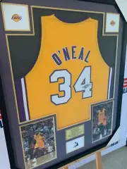 Shaq Signed LA Lakers Jersey Framed with JSA Authentication with Photos