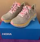 Size 7D Men’s Hoka One One Clifton 8 Grey/Pink/Yellow