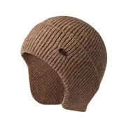 Beanie Hat With Earflaps Winter Warm Men Knitted Outdoor Ski Skull Cap - Caramel