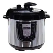 SPT Electric Pressure Cooker 6 Qt+Lid Lock+ Delay Timer Function Stainless Steel